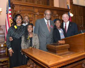 Rep. Williams and Mariyah Carter with Speaker David Ralston. 